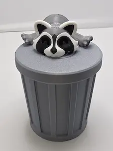 Trash Raccoon Flexi Figure & Dumpster Home 3D Printed Decor Figure figet toys