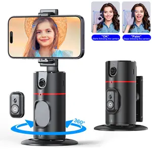 Automatic Face Tracking Tripod, 360° Rotating Face & Body Tracking Mobile Phone Holder, Gesture Control Smart Shooting Holder for Vlog, Live Broadcast, Video Recording, Selfie