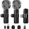 Cordless Clip-On Lavalier Wireless Bluetooth Microphone for Smartphones (iPhone, Android, USB-C Compatible) - Plug-in Receiver, Intelligent Noise Canceling, Compact Audio Device for Content Creators, Wedding, Game Streaming & Recording