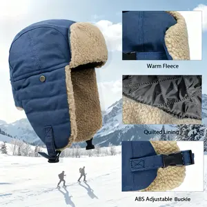 Lei Feng hat, unisex winter Korean style trendy ear-covering hat, Northeast warm cotton hat, pilot motorcycle hat.