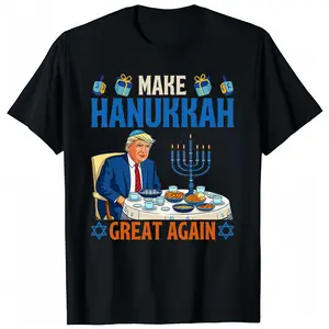NewMake Hanukkah Great Again Funny Donald Trump Dinner Jewish T-Shirt Klassik(T)