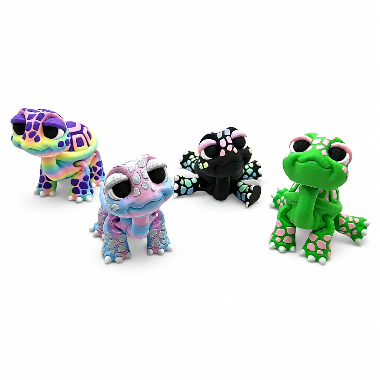 Adorable 3d Printed Standing Baby Tortoise - Articulated 3d Printed Cartoon Style Turtle Decor Gift