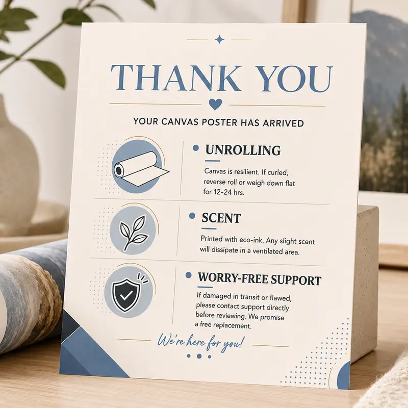 After-Sales Instructions for Poster Orders, Poster Order Support and Product Reference Information