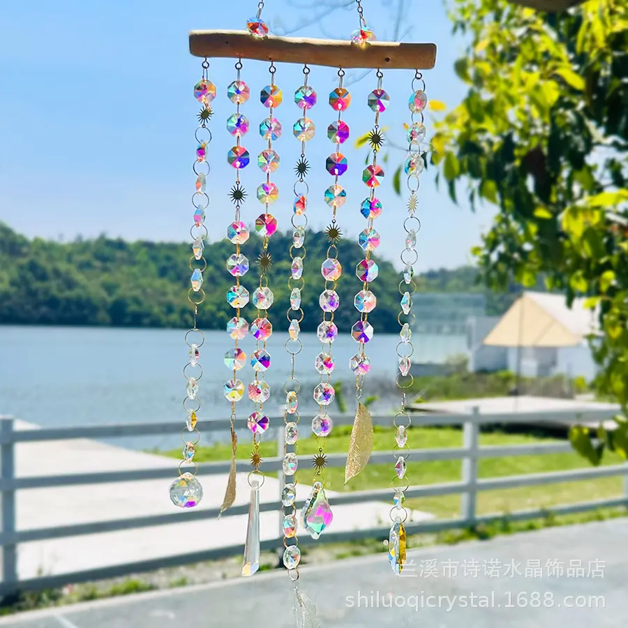 Bohemian Crystal Glass Hangable Wall Hanging Decoration - Modern Home, Indoors & Outdoor Decor, Birthday Ornament with Included Storage Box, Decorative, Wedding