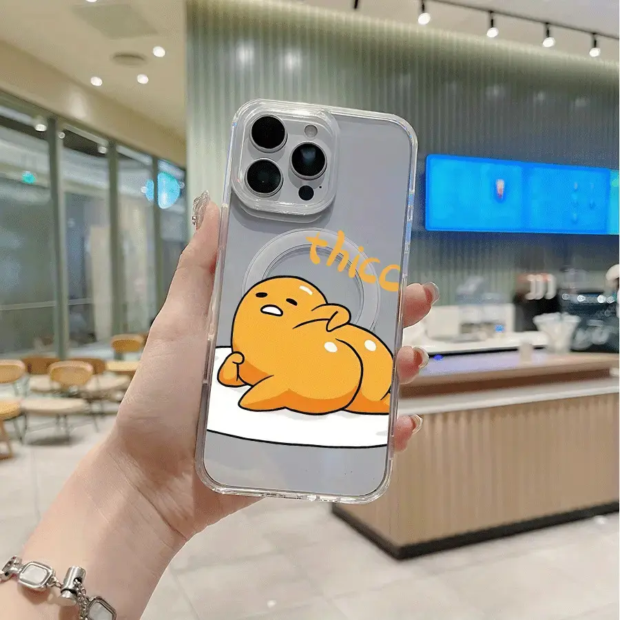 The cute cartoon Gudetama9 Sanrio Phone Case, Featuring an Adorable Full-Screen Design of Kitty Cat The cute cartoon Gudetama9 Sanrio Phone Case, Featuring an Adorable Full-Screen Design of Kitty Cat