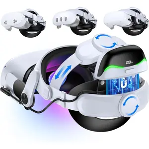 Strap for  Quest 3S/3/2, 6700mAh Hot-Swap  for Oculus  Strap Extend 2-3Hrs,Dual Dial Adjustable VR Headset Strap for Weight , Reduce Facial -MQ4000