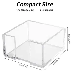 Transparent Acrylic Notebook Stand, No Sticky Notes Included, Perfect for Dormitory and Office Desk Storage, Ideal Organizer