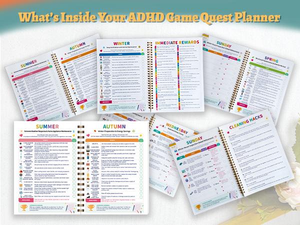 UPTIP 2026 ADHD Cleaning Planner & Declutter Workbook for Adults - ADHD-Friendly Planner with Checklists, Built-In Rewards, Time Blocking, Habit Tracker, Home Routine Tools, Stylish Design, Daily Creative DIY Gifts for Women to Manage Time Effectively, Gi