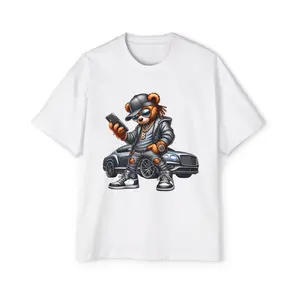 Streetwear Bear with Car Tee | Urban Cool Graphic T-Shirt