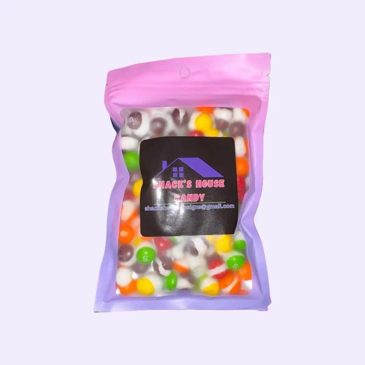 Freeze Dried Skittlzz 3.5oz Bag by Shacks House Designs - Made from Real Skittles, Crunchy Texture, Intense Fruity Flavor