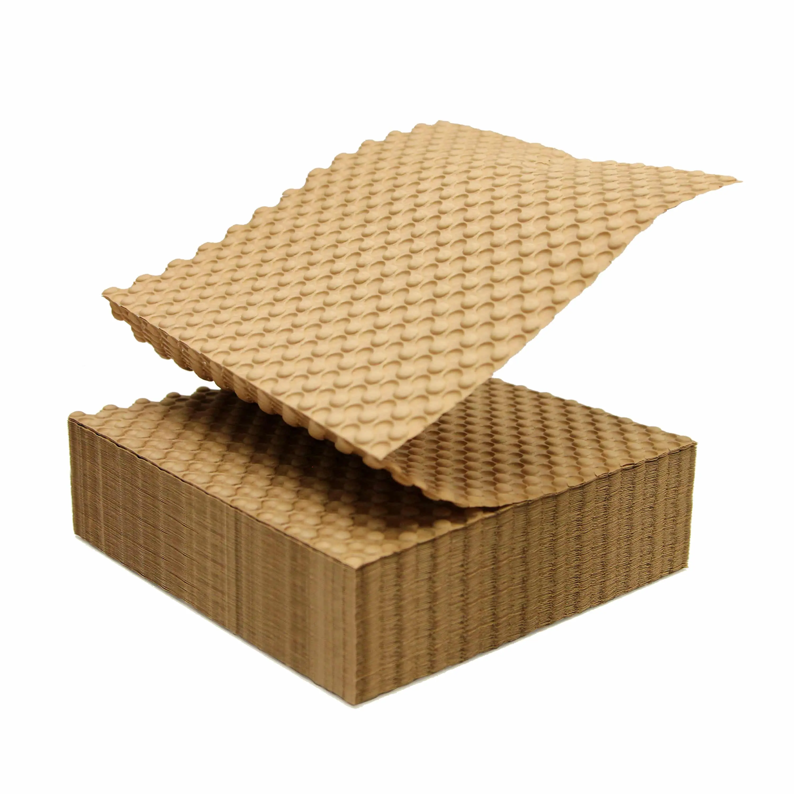 SUSTNBL - Paper Bubble Wrap , 3/8", 12" x 12" sheets, 250' FSC certified paper, home compostable