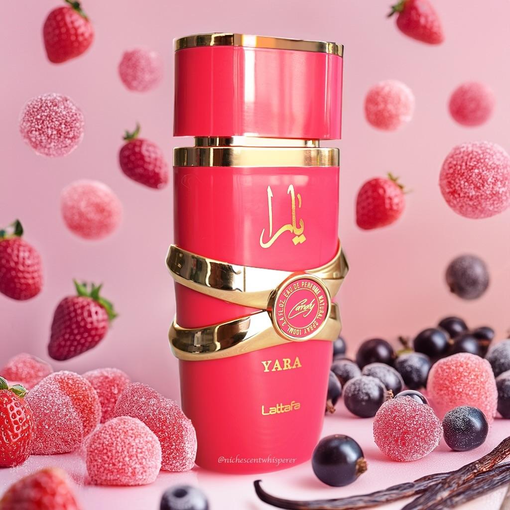Lattafa Yara Candy for Women Eau de Parfum Spray 3.4 Ounce / 100 ml Long Lasting Fragrance Scent