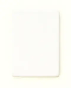 Washed Cotton Quilted Mattress Fitted Sheet – White