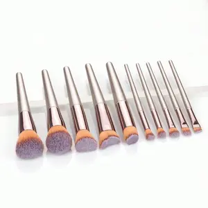 14-Piece Luxury Soft Makeup Brush Set with Gold Handle Professional Quality Brushes for Eyeshadow Foundation Blush Storage Case Included High-Quality Material