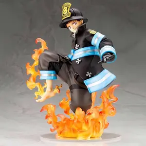 Fire Force Cosplay Firefighter Costume Men's Version, Team 8 Shinra Kusakabe Anime Same Style Performance Costume Figure