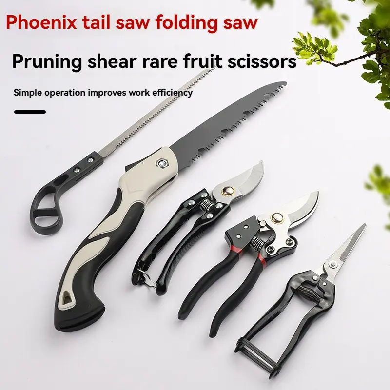 5-Piece Gardening Tool Set with Pruning Shears, Folding Saw & Storage Case – Heavy-Duty Tree Trimming Kit for Yard Work (22 * 8 in,5-Piece Set)