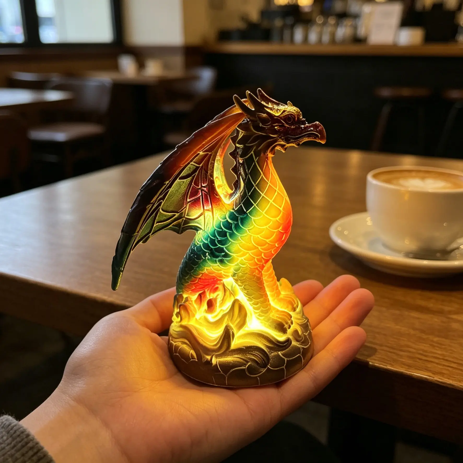 Colorful Dragon LED Night Light, Bedroom Desktop Artistic Shadow Decor, Heartwarming Gift, Bedside Lamp, 1pc Ornament, Home Decoration Lamp
