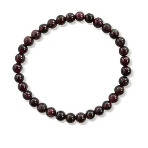 Garnet Crystal Beaded Bracelet