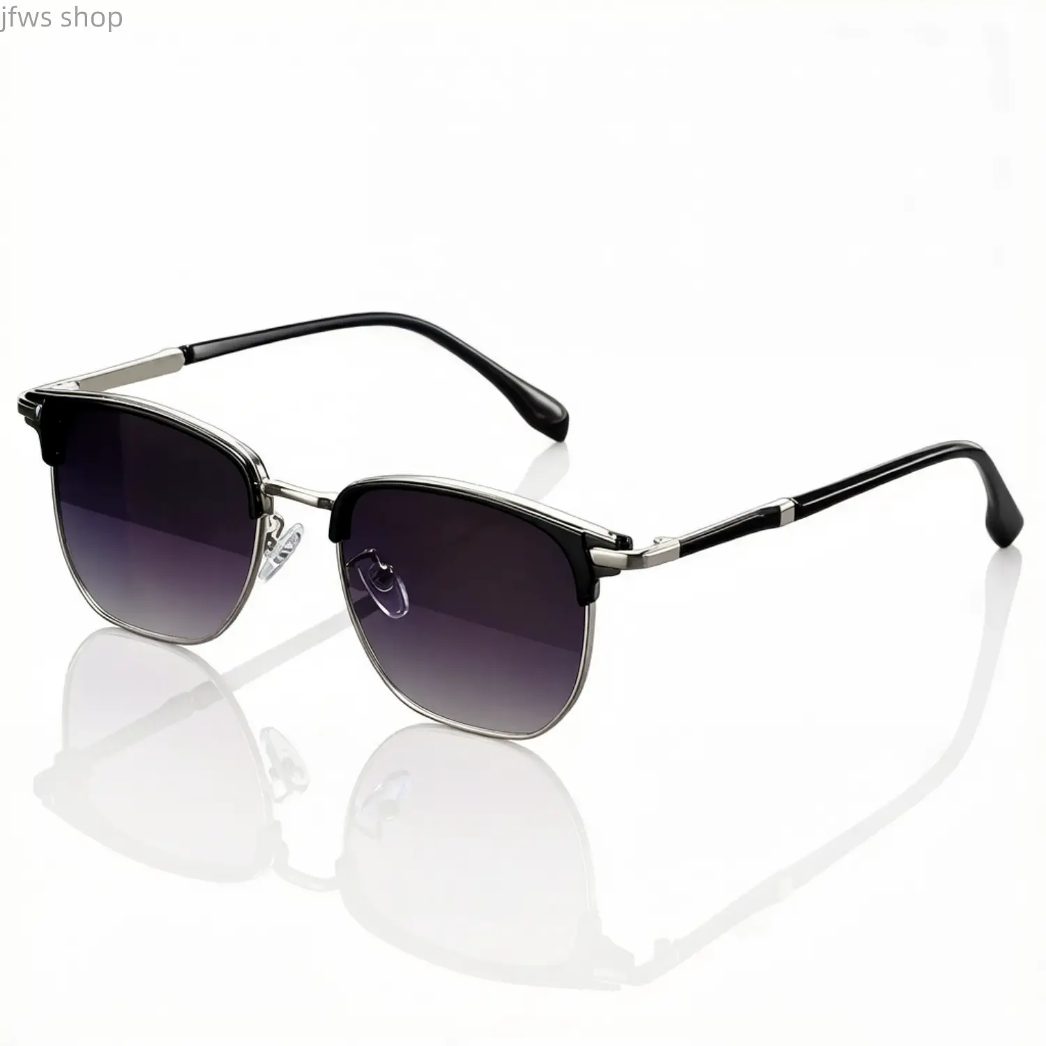 Vintage Square Sunglasses with Classic Metal Frame - Vintage Aesthetic Eyewear for Men - Durability and Style Shades for Daily Wear, Outdoor Activities, Retro Fashion, Casual Street, Silver, No homedecor