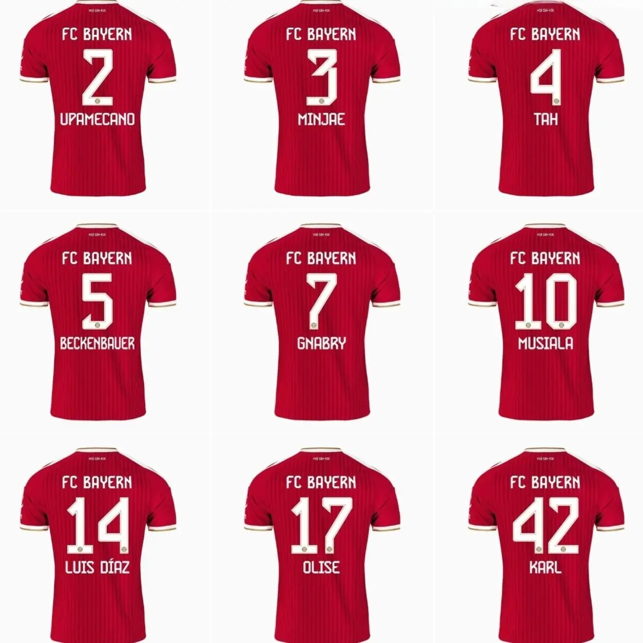Unisex Red Soccer Jersey FC Bayern Football Shirt Unisex Breathable Fan Style Tee 2026/2027 Home