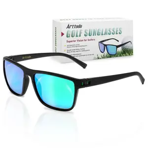 arttodo UV Polarized Sunglasses for Men Lightweight UV400 Protection Dark Green Mirror Coating for Driving Fishing Golf Classic Shades