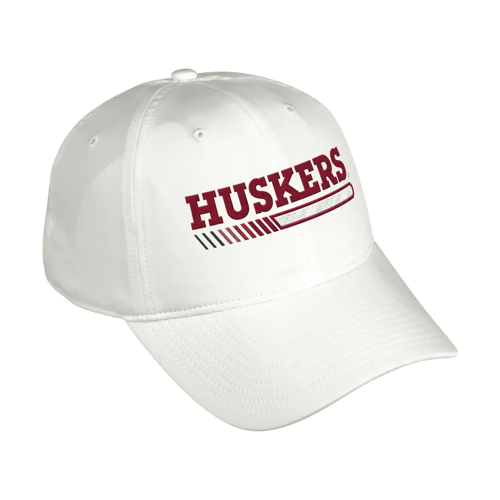 adidas Mens Nebraska Cornhuskers Adjustable Slouch Cap Casual - White
