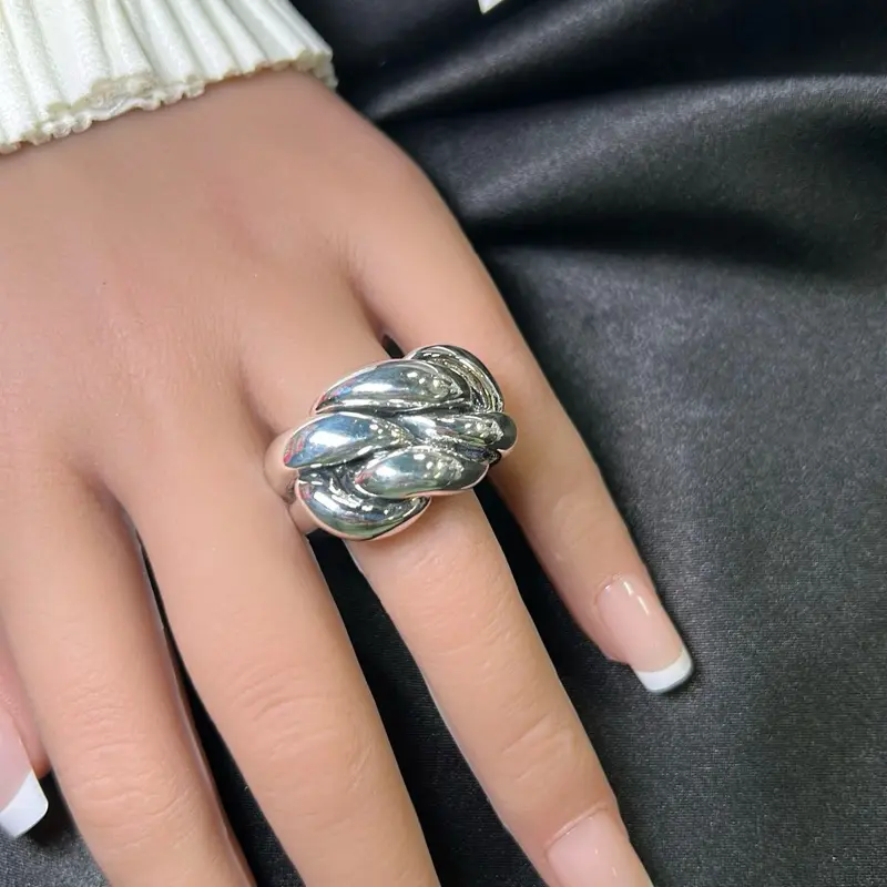 Anillo MAXI trenzado3 925