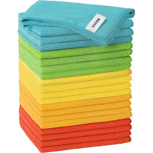 Microfiber Cleaning Cloth, Pack of 20 Super Absorbent Cleaning Rag, Cleaning Towels with 4 Color Assorted, 12"X12", Multicolor