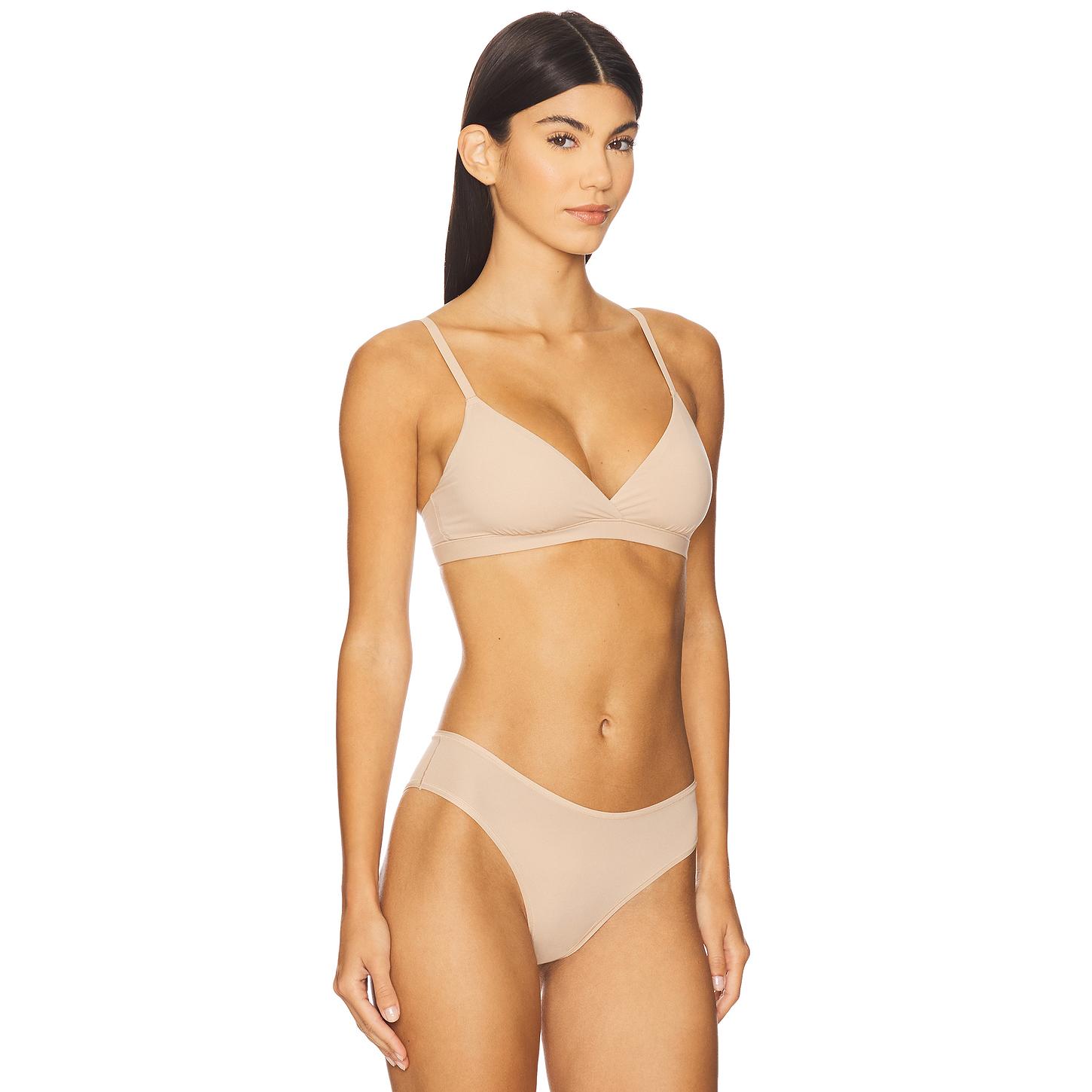 SKIMS Fits Everybody Crossover Bralette in Sand