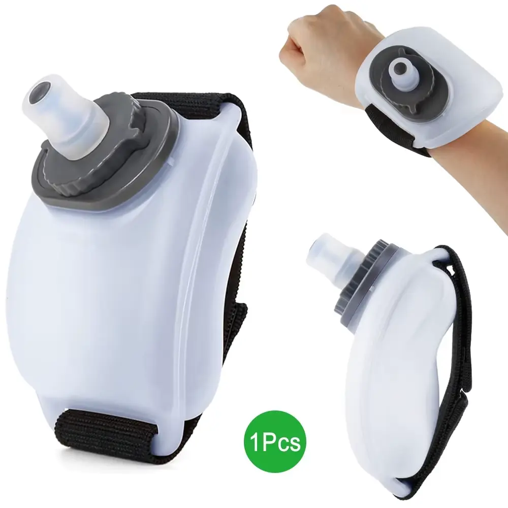 1PCS Wrist Water Bottle, Wearable Handsfree Silicone 200 Ml Running Water Bottle, Portable Cycling Marathon Rock Climbing Sport