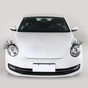 2pcs Eyelash Pattern Car Light Sticker Car Decals