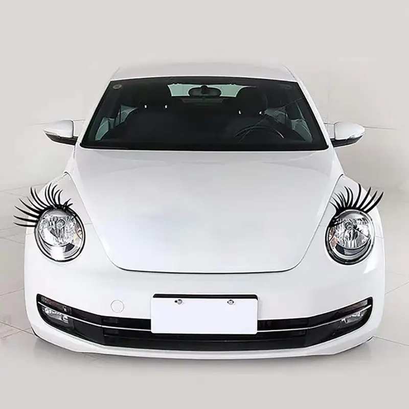 2pcs Eyelash Pattern Car Light Sticker Car Decals Car Stickers Automotive Decals Vehicle Decoration