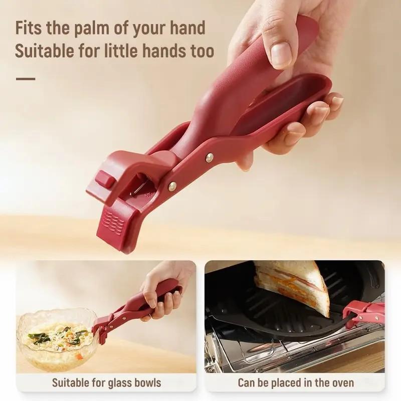 2pcs Multi-Function Anti-Scald Bowl Clip, Heat Resistant Hot Dish Plate Gripper Clips Tongs for Kitchen Use, Safe & Durable Design