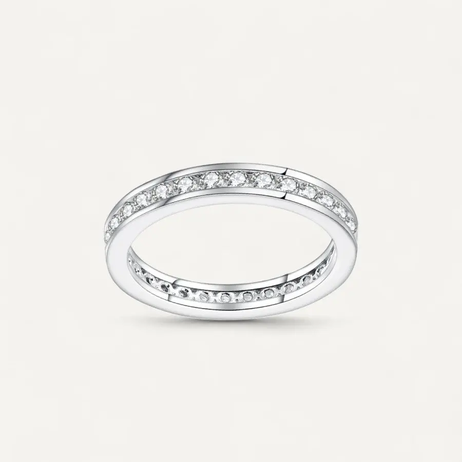 Moissanite Diamond Infinity Band Ring