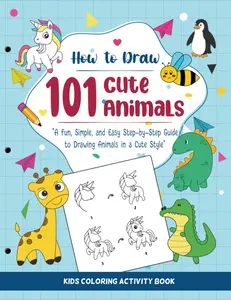 How to Draw 101 Cute Animals: A Fun, Simple, and Easy Step-by-Step Guide to Drawing Animals in a Cute Style