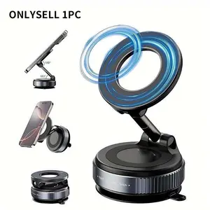 2026 Upgrade Phone Holder, 360-Degree Rotation, Vacuum Suction Technology, Magnetic Phone Stand, Suitable for Car, Gym, Office, Bathroom Glass