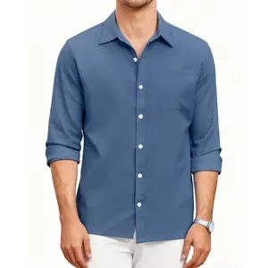 Men's Oxford Shirt Long Sleeve Casual Button Down Shirts Regular Fit Dress Shirts