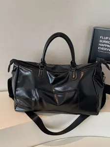 Trendy PU Leather Vintage Handheld Travel Bag, Adjustable Strap Crossbody Luggage Bag, All Seasons Business Trip Backpack