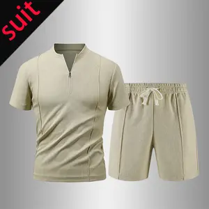Lightweight Oxygen Texture Casual Short Sleeve Set