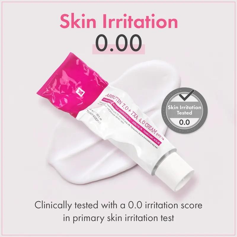 Arbutin 7% + Tranexamic Acid 4% Cream, 70,000ppm Arbutin, 40,000ppm TXA, Niacinamide, Glutathione, Dark Spots, Freckle, Blemishes, Pigmentation, Korean Skin Care, 50ml, 1.69 fl.oz.
