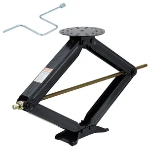 Heavy Duty RV Scissor Jacks Set of 2, Adjustable Stabilizer Leveling Jacks with 5000-7500 lbs Capacity, 4-30 Inch Height Range & Easy Crank Handle, Ideal for Travel Trailers, Camper Vans, Trucks & RV Support