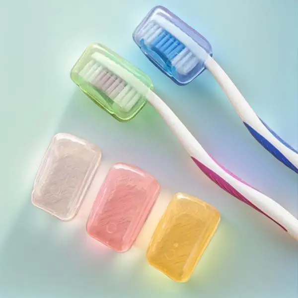 5pcs Plastic Toothbrush Head Protector, Random Color Travel Toothbrush Head Cover