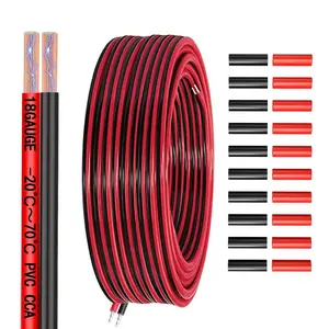 18 Gauge Electrical Wire with Heat Shrink Tubing, 18AWG Automotive Electrical Wire 2 Conductor Red Black 12V/24V DC Cable LED Strips Extension Cord for Light RC Car Speaker Wire