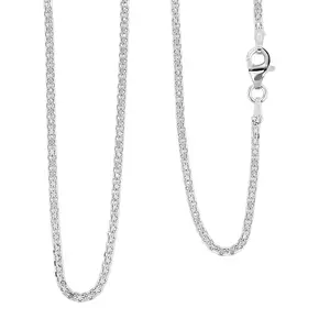 Link Chain Necklace in Rhodium Over Sterling Silver 3.17 Grams 18 Inches