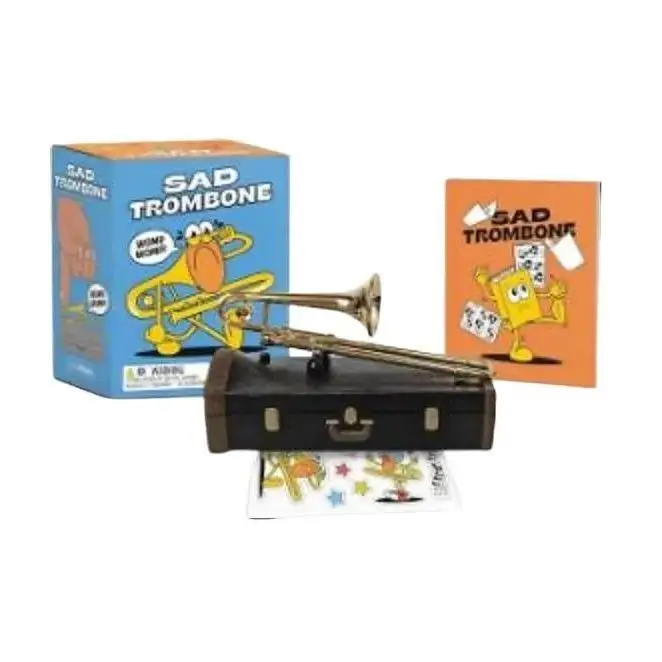 Sad Trombone: Womp, Womp! - Trombone Replica, Stickers & Mini Book Entertainment Gag Gift for Music Lovers with Fun Sound Effects and Personalized Dec