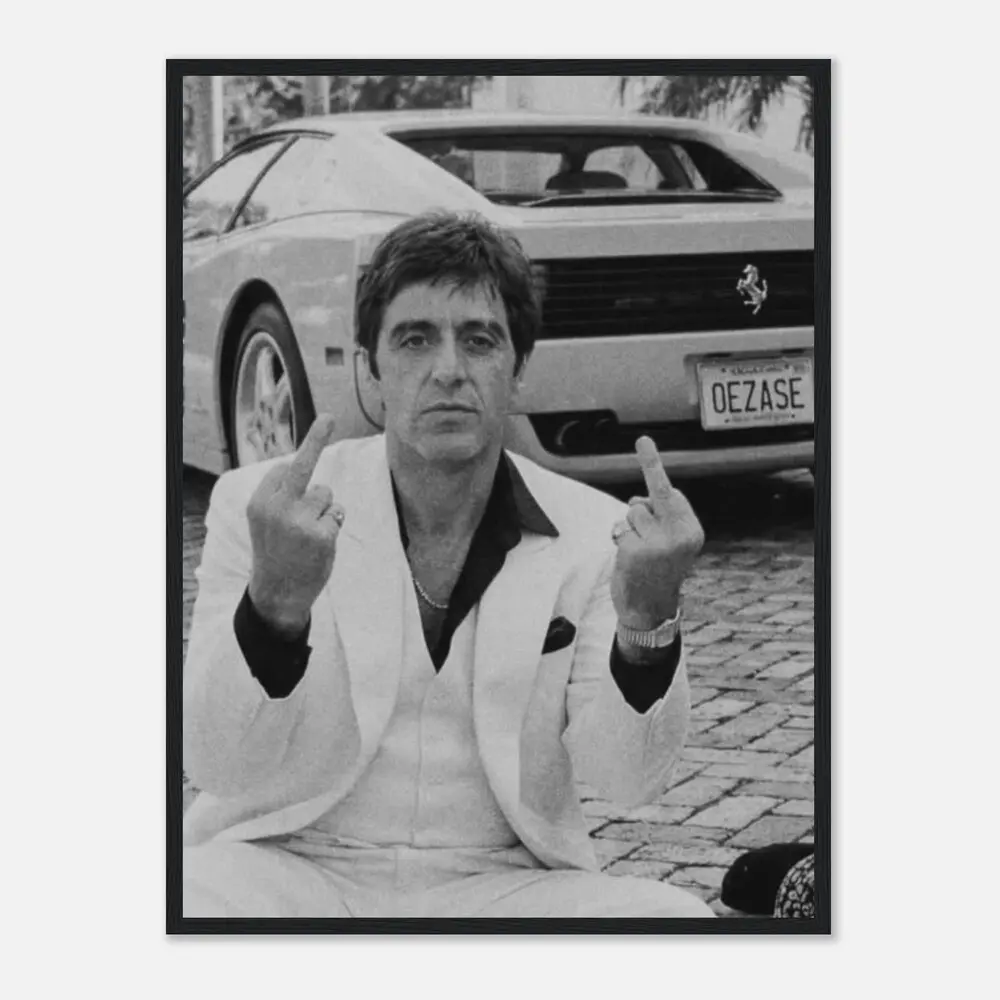 Tony Montana UnFramed Poster, Scarface Wall Art, Movie Decor, 80s Film Print, Gangster Aesthetic, Man Cave Gift, Cult Classic Bedroom Art