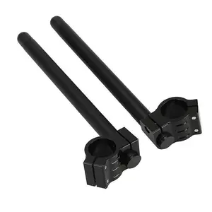 45mm Motorcycle Clip-On Handlebars 7/8'', Fork Mount Bars for Honda CB500 CB650 CB750 & Suzuki TS250 GN400 GT550, Cafe Racer Style