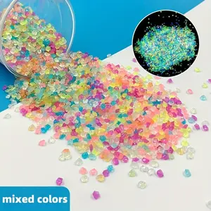 10000pcs/5000pcs Glow-In-The-Dark Resin Sand 3-5mm, Multifunctional Decorative Stone for Aquariums & Gardens, Mini Landscape Pathway Stones