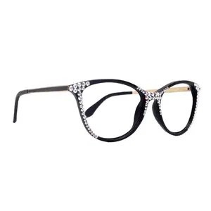 Cattitude Bling Reading Glasses 4 Women W AB Genuine European Crystals, Magnifying Cat Eye  NY Fifth Avenue