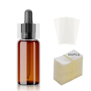600 Pcs Shrink Wrap Perforated- Sublimation Shrink Sleeves for Dropper Bottles, Essential Oil Bottles, Lip Gloss Tubes(Clear,45x23mm, Fits Cap Diameter 3/4 to 1 Inch)